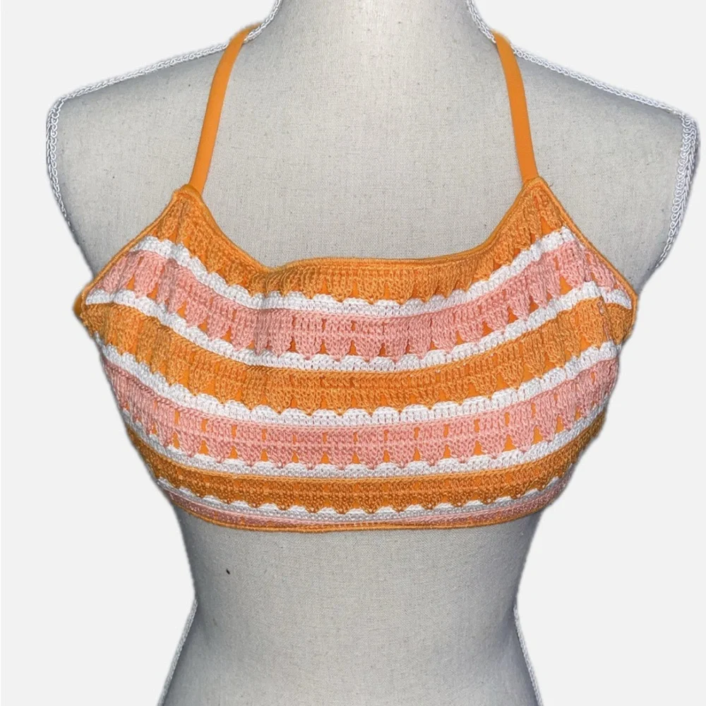 No Boundaries Vibrant Orange bikini top-NWOT
